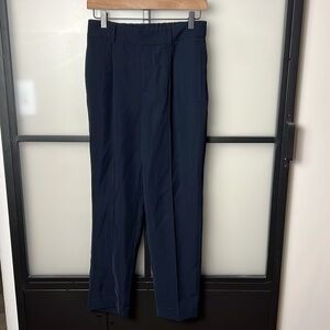 VINCE Centre Pleat Pull On Suiting Pants In Blue Size Small